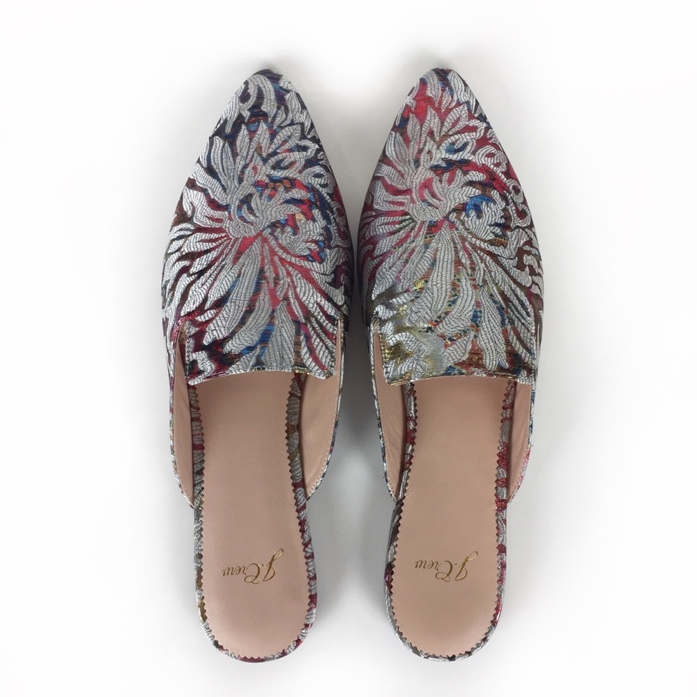 J. Crew Marina Slides Jacquard Fantasia Sz 9.5 NEW - Picture 7 of 13